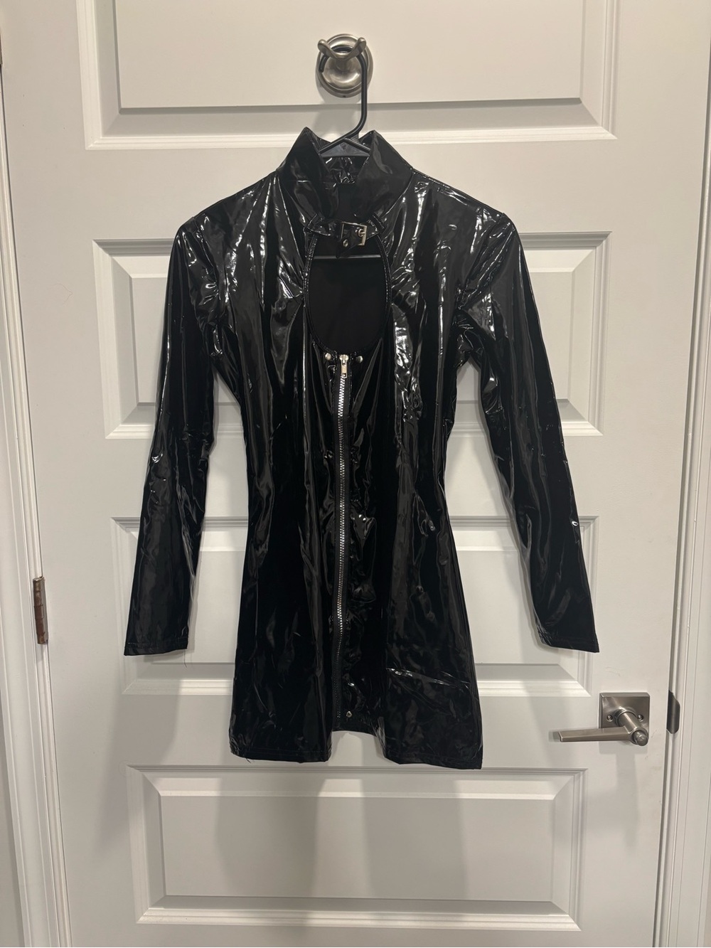 Black Latex Women's Dress